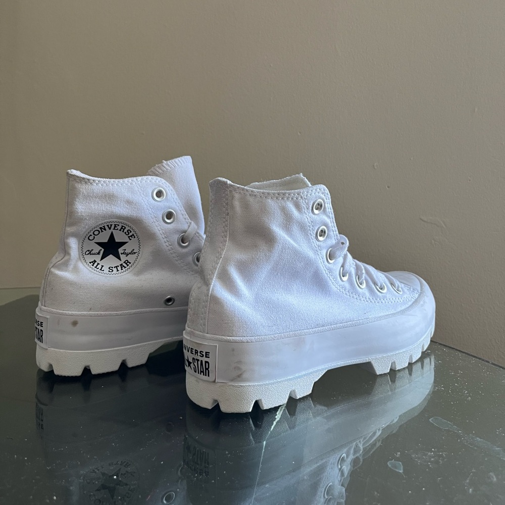 Converse White High-Top Platforms Sneakers